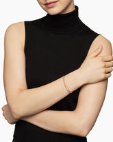 Sculpted Cable Bangle Bracelet in 18K Rose Gold with Diamonds, 6.2mm